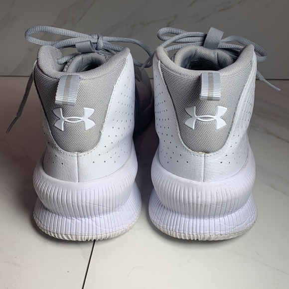 Under Armour Jet 2019 Basketball Shoes White and Gray Size 12 - Picture 3 of 9